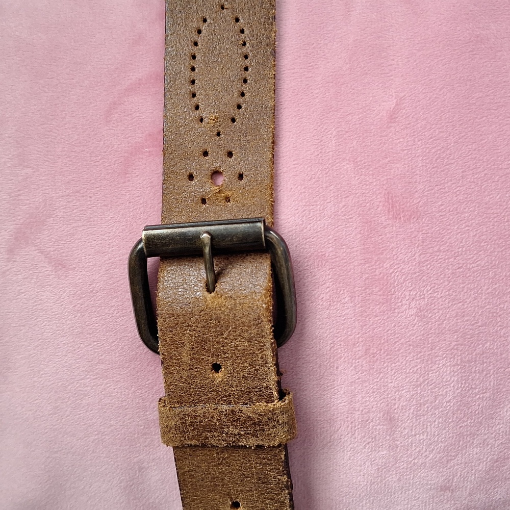 Women’s‎ MIL-IDEE 100% brown Vintage genuine leather Belt size MED